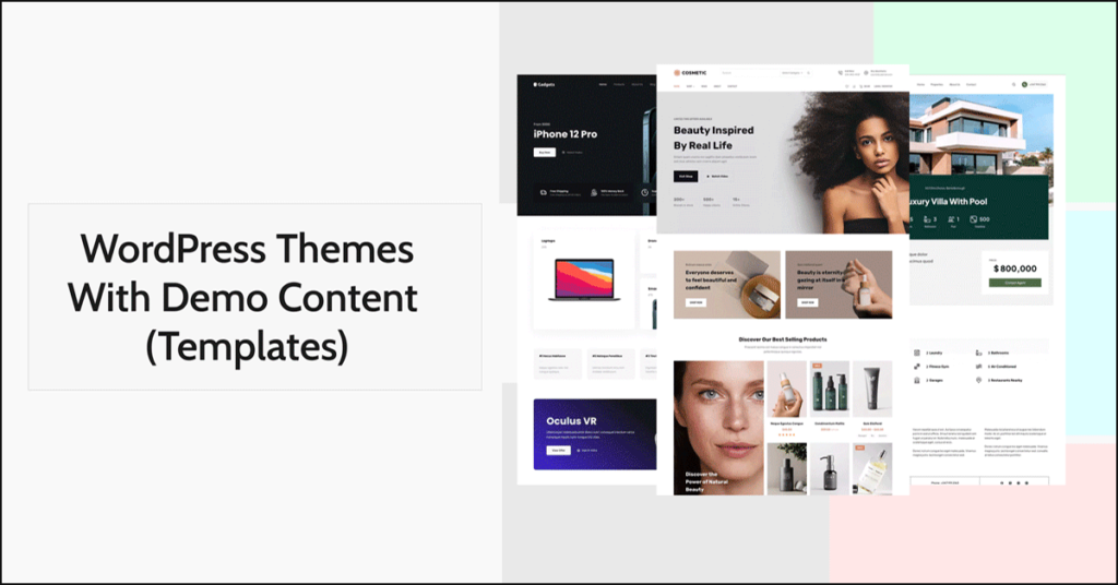 Free WordPress Themes With Demo Content (Templates)