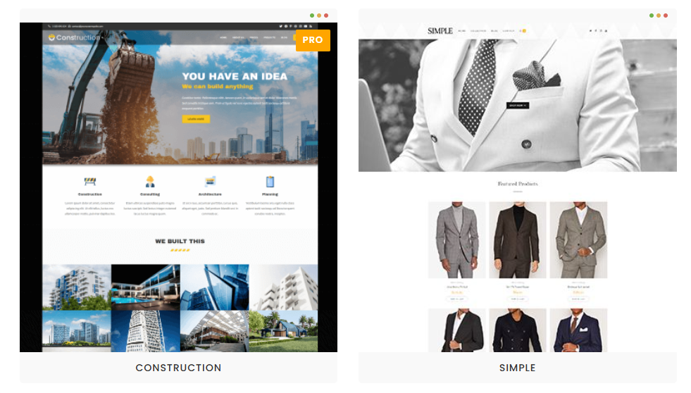 Free and premium demo content from OceanWP