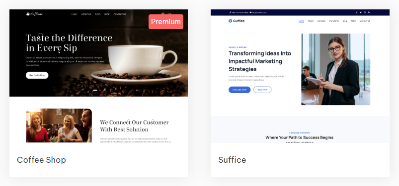 Zakra Free and Premium WordPress Demo Content