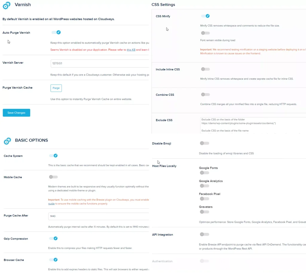 Breeze Cache Plugin Features