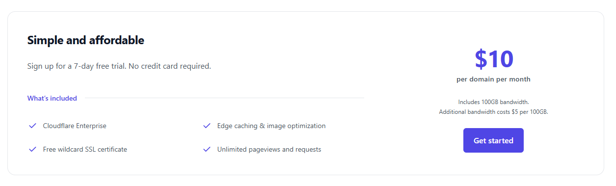 Prices for FlyingCDN