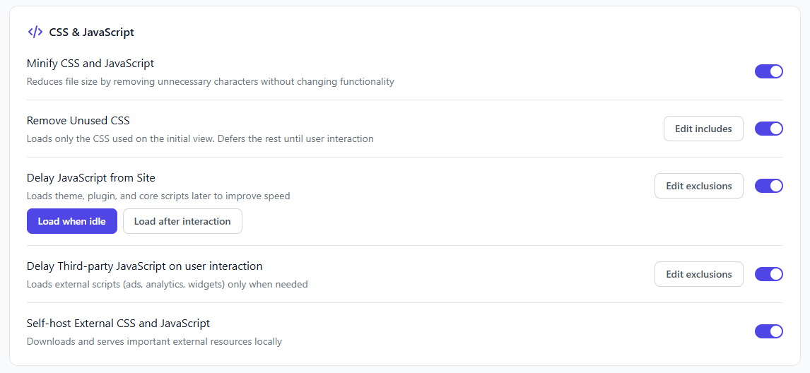 FlyingPress CSS and JavaScript Optimization