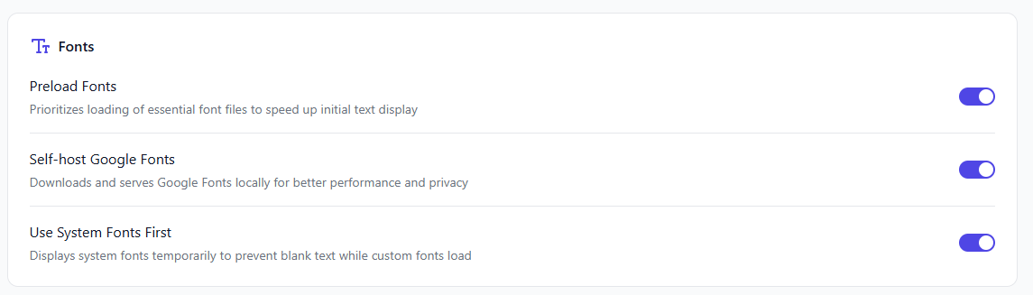 FlyingPress Font Adjustments