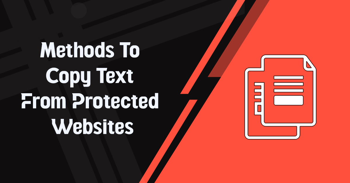 Copy Text From Protected Websites