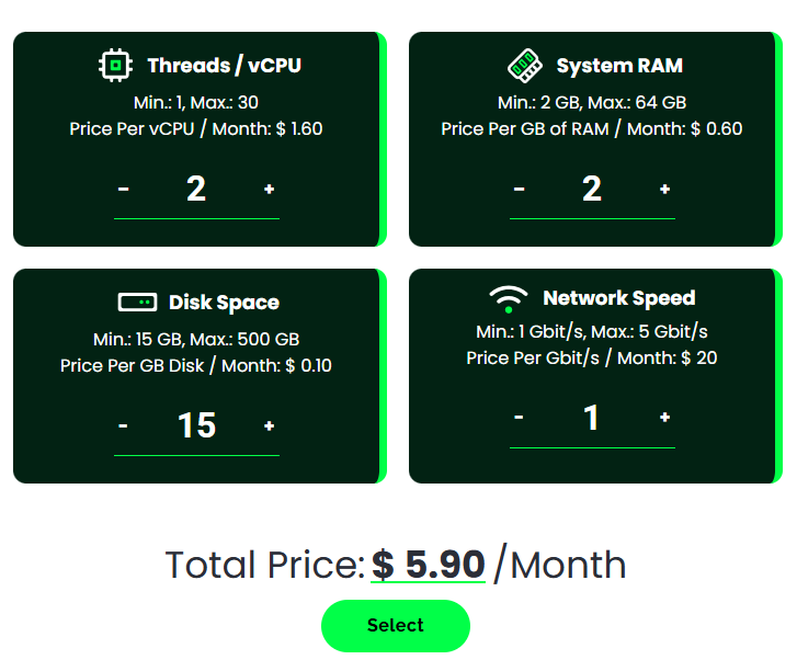 Webdock price for AMD Epyc VPS