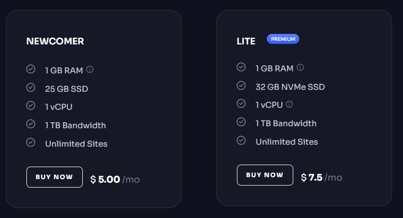 Information on Xcloud managed hosting with 1 GB RAM