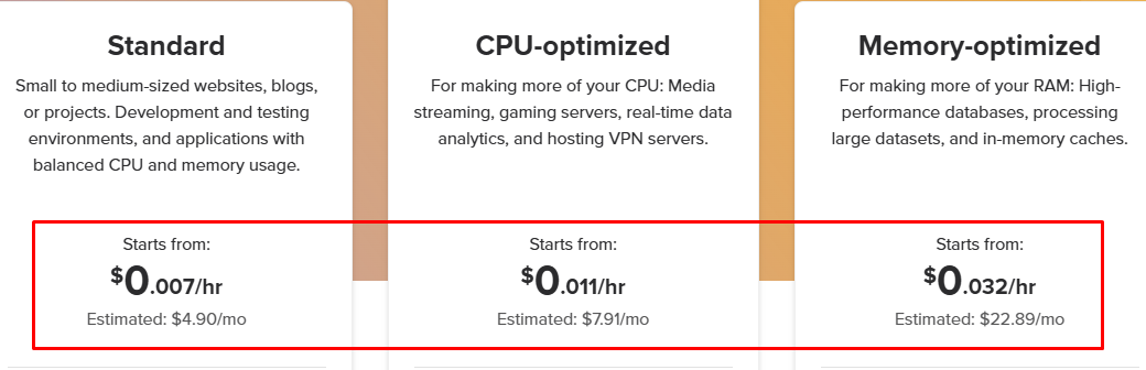 Prices at Starlight Hosting